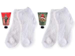 Lot de chaussettes crème pour Noël (vente en gros)